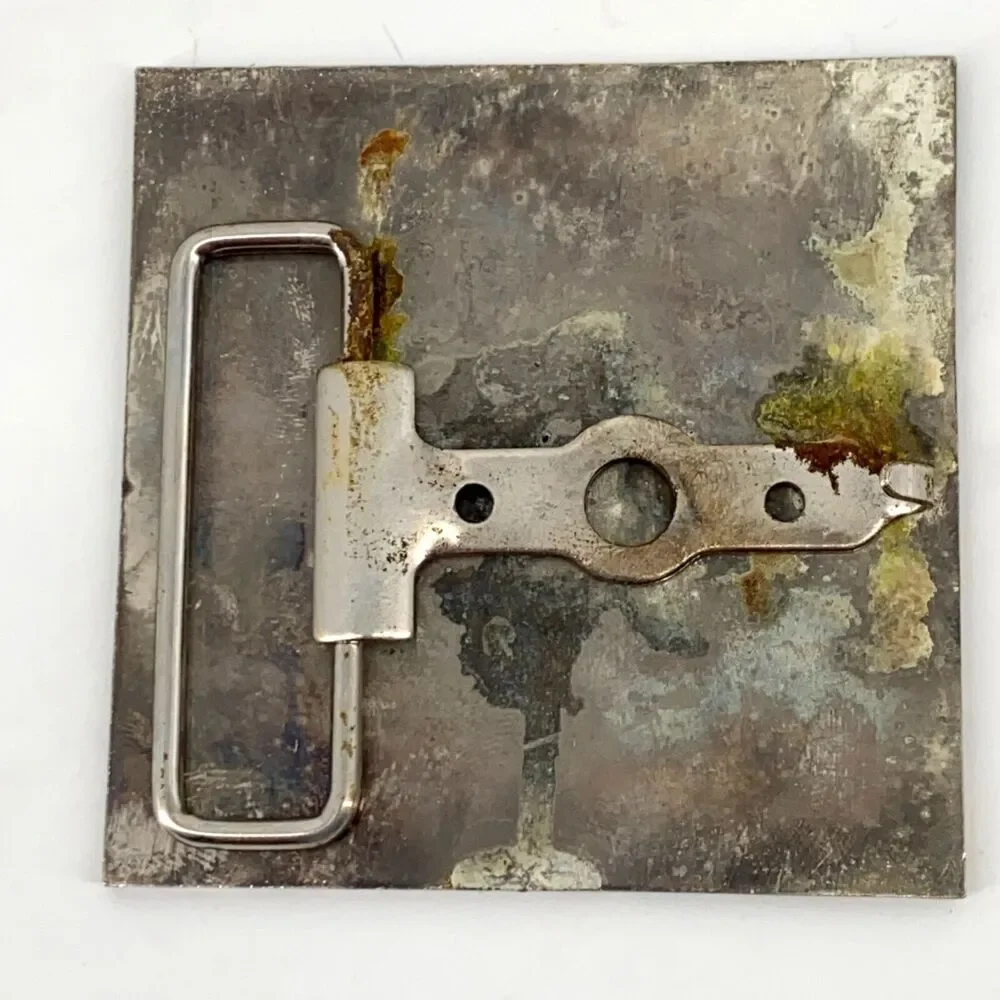 Rocky Mountain Philatelic Exhibitions Rompex Pioneer Wagon Belt Buckle Square